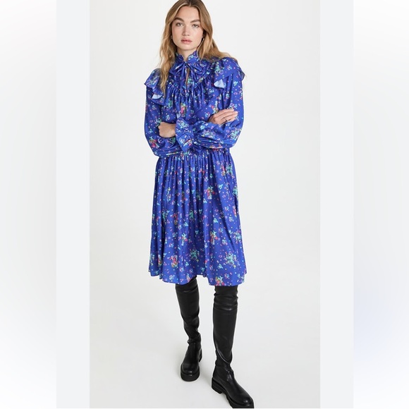 andersson Bell Dresses & Skirts - Andersson Bell Flower Bear Print Ruffle Dress in M